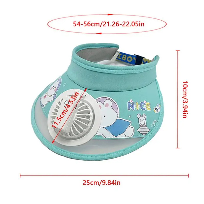 Visiera Parasole con Ventilatore Integrato