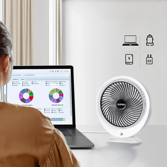Ventilatore da Tavolo Mini Fan USB Silenzioso
