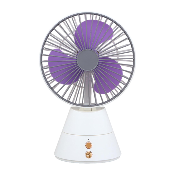 Ventilatore da Tavolo Ricaricabile USB con Luce Notturna