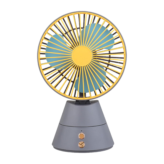 Ventilatore da Tavolo Ricaricabile USB con Luce Notturna