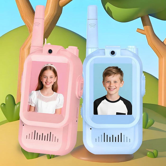 walkie talkie per bambini collegati al cavo usb in fase di ricarica