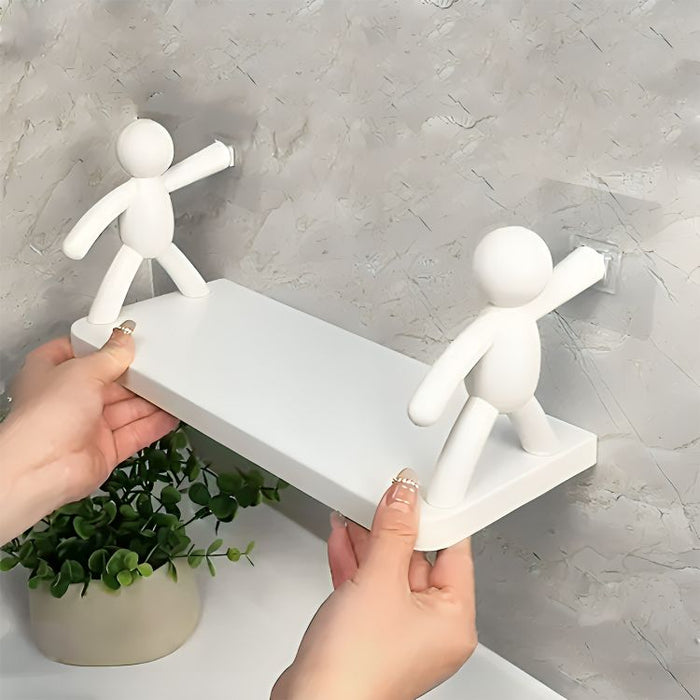 MiniShelf, Estantería Adhesiva con Portaobjetos Little Men, Estantería Organizadora Decorativa para el Hogar Kit de 2