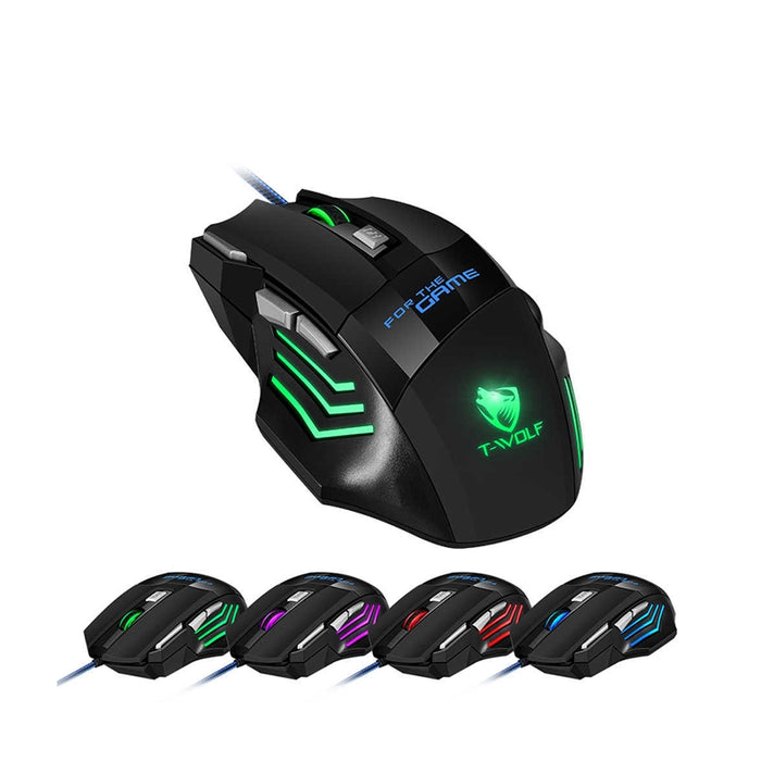 T-WOLF M1 Gaming Mouse ¡Cableado, rendimiento y estilo para verdaderos jugadores!