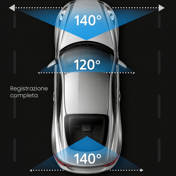 Black Box Dash Cam 3 Canali 1080P con WiFi