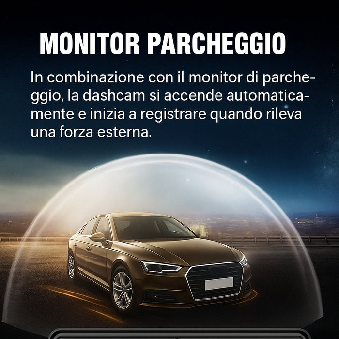 Black Box Dash Cam 3 Canali 1080P con WiFi