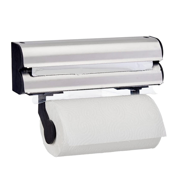 Portarotolo Da Cucina Triplo In Metallo