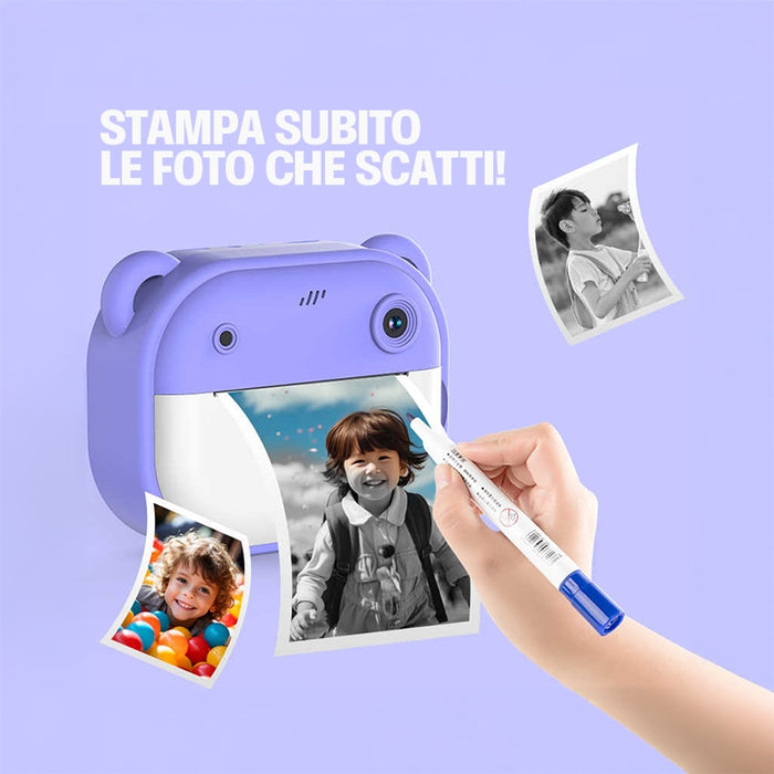 Mini cámara de fotos para niños, impresión instantánea y diversión sin límites