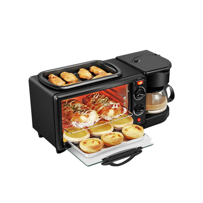 Mini Chef 3 en 1, Set de desayuno multifunción para pan, tostadas y café