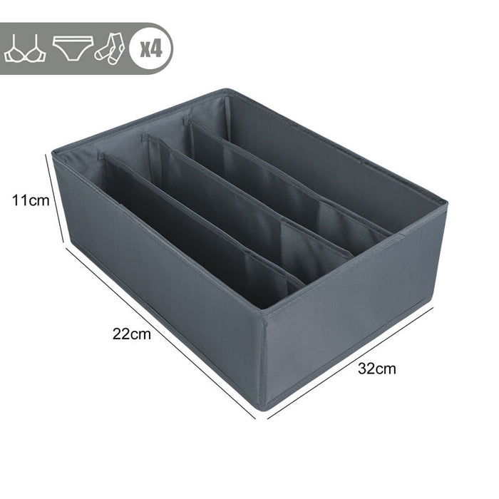 Caja organizadora para calcetines y ropa interior, caja que ahorra espacio para ropa interior y accesorios