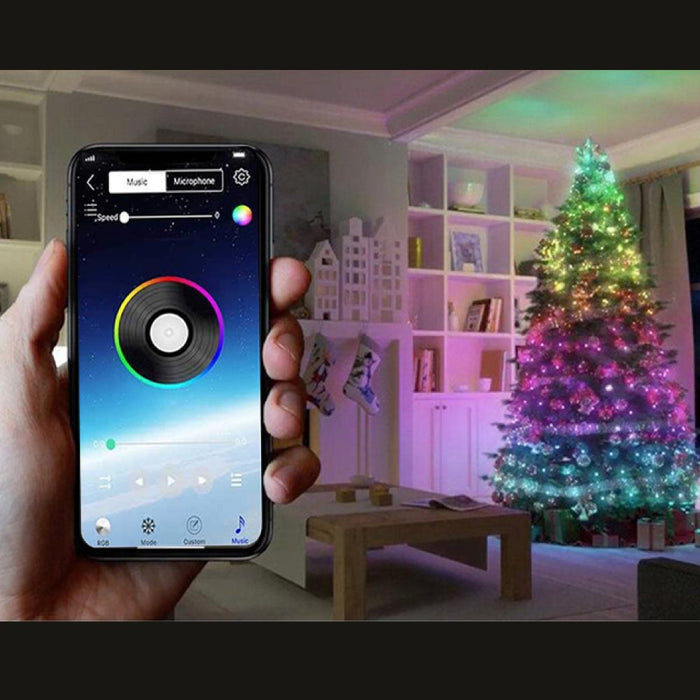 Color Navidad Bluetooth RGB Luces de Navidad 10m con App