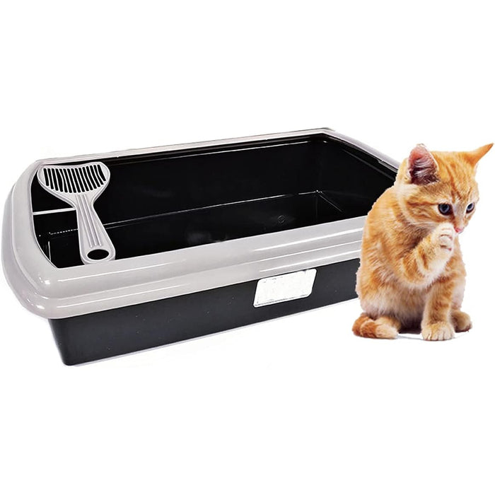 Caja de arena para gatos con recogedor