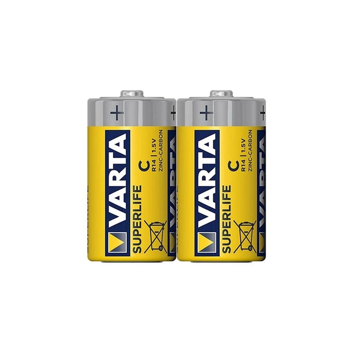 Batteria Zinco-Carbone Superlife Mezza Torcia 1,5V Blister da 2 Pezzi