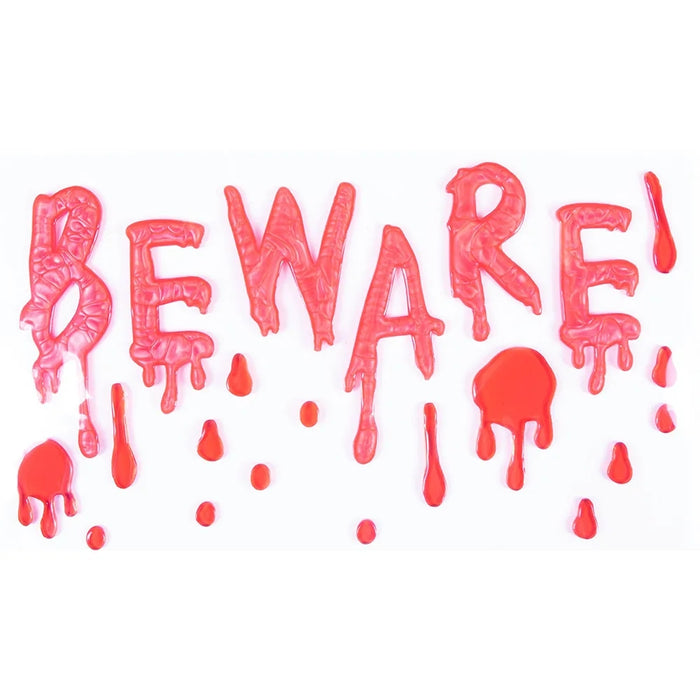 Beware Halloween Gel Sticker Decoración