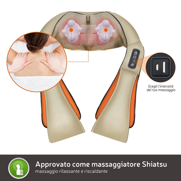 Shiatsu Cervical Pro, masajeador avanzado de cuello y hombros