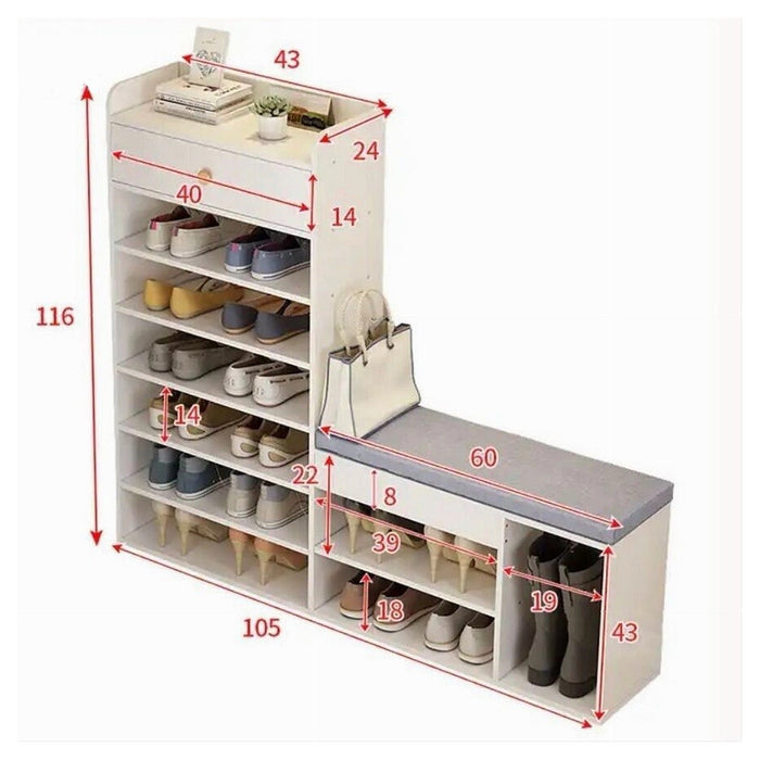 Scarpiera salvaspazio a 3 strati